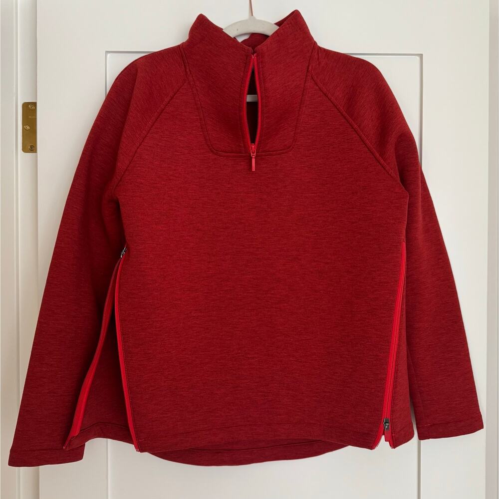 The North Face Red Scuba Side Zip Fleece